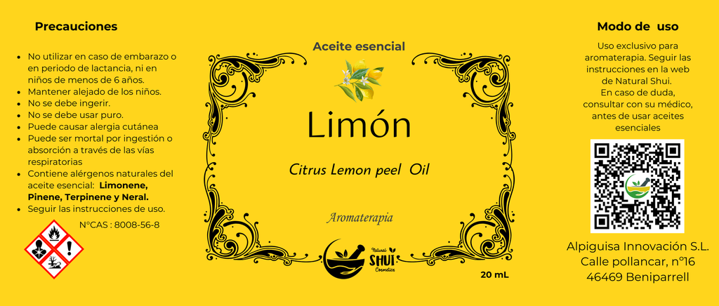 Aceite Esencial de Limón 20ml 