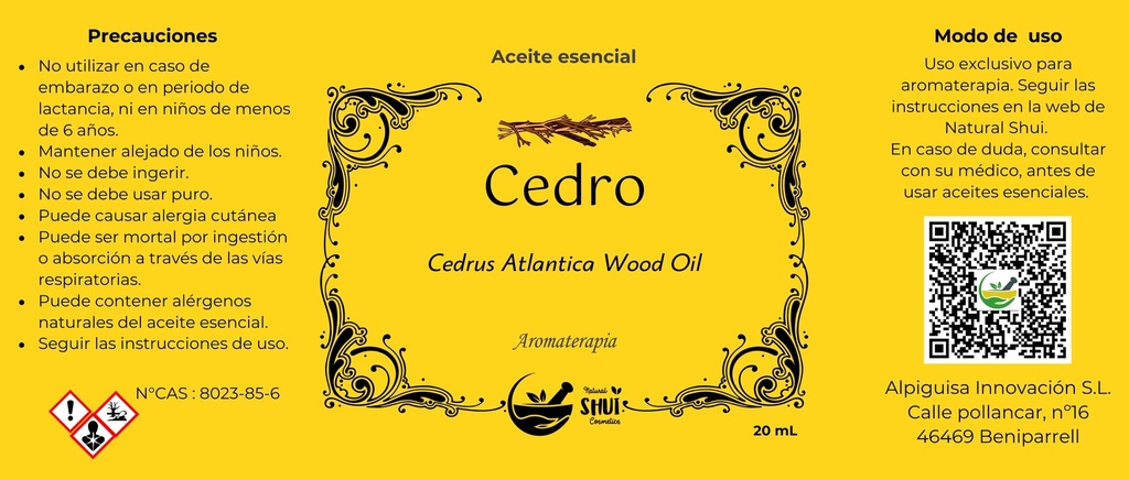 Aceite Esencial de Cedro bio 20ml 