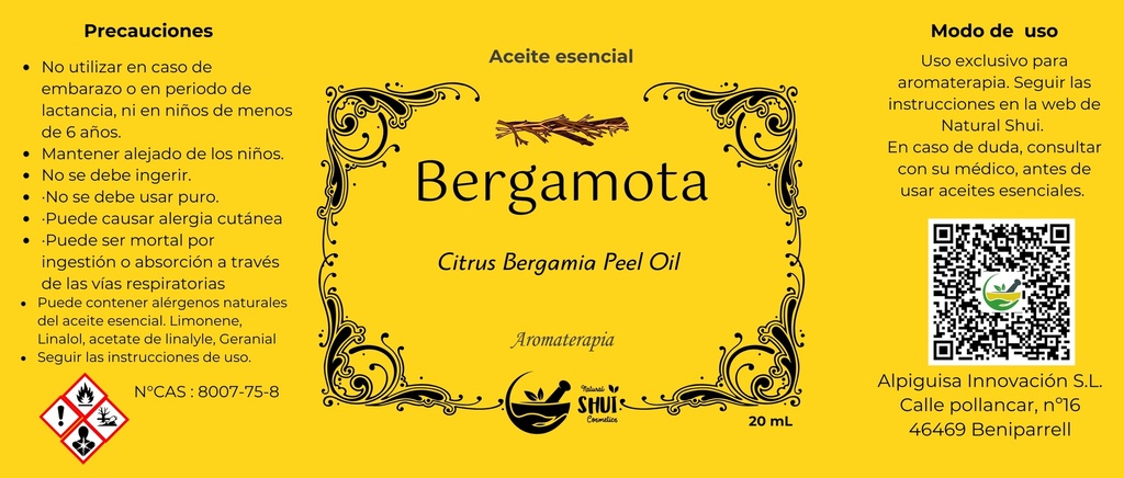 Aceite esencial de Bergamota bio 20ml 