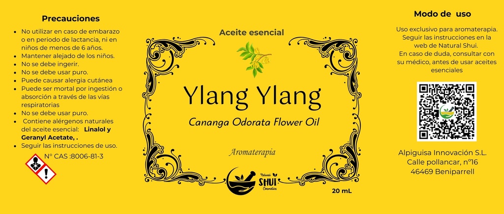 Aceite Esencial de Ylang Ylang BIO 20ml