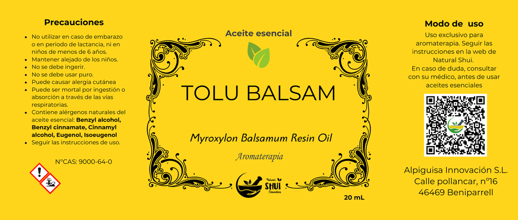 Aceite Esencial de Bálsamo de Tolú 20ml