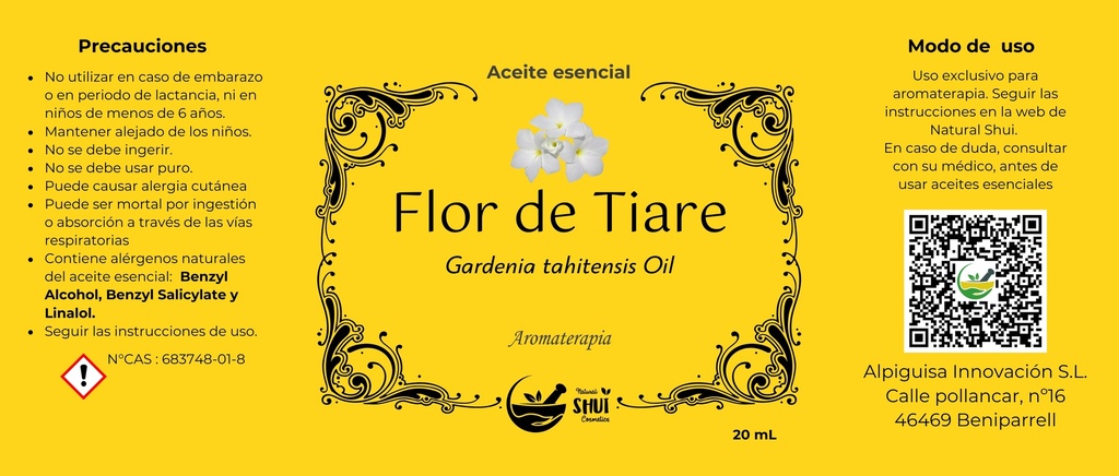 Aceite Esencial de Flor de Tiare 20ml