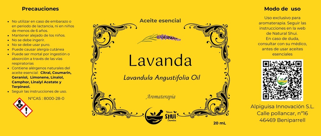 Aceite Esencial de Lavanda BIO 20ml